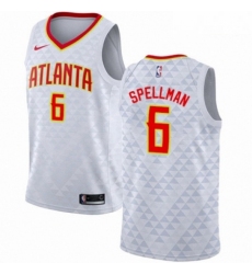 Mens Nike Atlanta Hawks 6 Omari Spellman Authentic White NBA Jersey Association Edition 