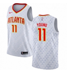 Womens Nike Atlanta Hawks 11 Trae Young Swingman White NBA Jersey Association Edition 