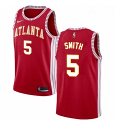 Womens Nike Atlanta Hawks 5 Josh Smith Authentic Red NBA Jersey Statement Edition