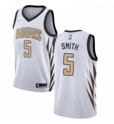 Womens Nike Atlanta Hawks 5 Josh Smith Swingman White NBA Jersey City Edition