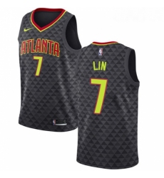 Womens Nike Atlanta Hawks 7 Jeremy Lin Swingman Black NBA Jersey Icon Edition 