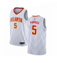Youth Atlanta Hawks 5 Jabari Parker Swingman White Basketball Jersey Association Edition 