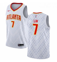 Youth Nike Atlanta Hawks 7 Jeremy Lin Swingman White NBA Jersey Association Edition 