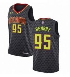 Youth Nike Atlanta Hawks 95 DeAndre Bembry Authentic Black Road NBA Jersey Icon Edition