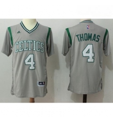 Boston Celtics 4 Isaiah Thomas Gray Pride Stitched NBA Jersey 