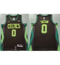 Men Boston Celtics 0 Jayson Tatum Black 2024 25 City Edition Statement Edition Stitched Basketball Jersey