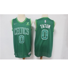 Men Boston Celtics 0 Jayson Tatum Green 2021 Earned Edition Swingman Jersey