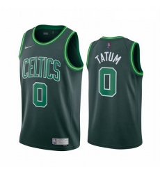 Men Boston Celtics 0 Jayson Tatum Green NBA Swingman 2020 21 Earned Edition Jersey
