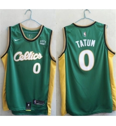 Men Boston Celtics 0 Jayson Tatum Green Stitched Basketball Jersey