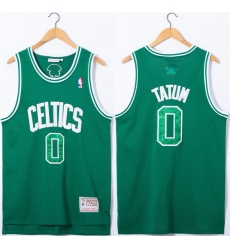Men Boston Celtics 0 Jayson Tatum Green Stitched Jersey
