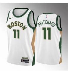 Men Boston Celtics 11 Payton Pritchard White 2023 24 City Edition Stitched Basketball Jersey