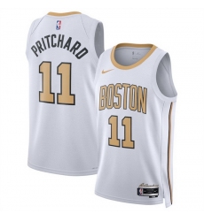 Men Boston Celtics 11 Payton Pritchard White 2025 26 City Edition Stitched Basketball Jersey