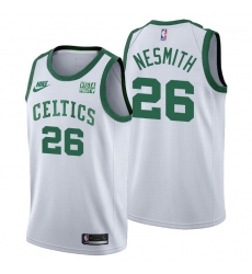 Men Boston Celtics 26 Aaron Nesmith Men Nike Releases Classic Edition NBA 75th Anniversary Jersey White