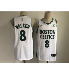 Men Boston Celtics 8 Kemba Walker White 2021 Nike City Edition Swingman Stitched NBA Jersey