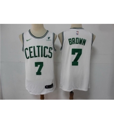 Men Boston Celtics Jaylen Brown 7 White NBA New Nike Swingman jersey