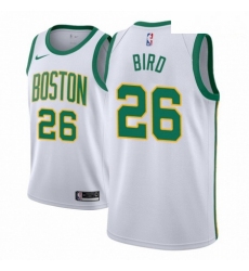 Men NBA 2018 19 Boston Celtics 26 Jabari Bird City Edition White Jersey 