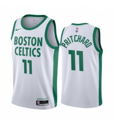 Men Nike Boston Celtics 11 Payton Pritchard White NBA Swingman 2020 21 City Edition Jersey