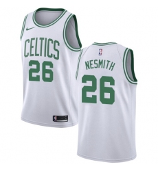 Men Nike Boston Celtics 26 Aaron Nesmith White NBA Swingman Association Edition Jersey