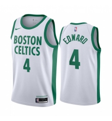 Men Nike Boston Celtics 4 Carsen Edward White NBA Swingman 2020 21 City Edition Jersey