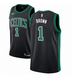 Mens Adidas Boston Celtics 1 Walter Brown Authentic Black NBA Jersey Statement Edition