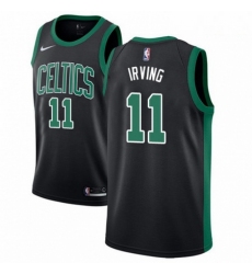 Mens Adidas Boston Celtics 11 Kyrie Irving Authentic Black NBA Jersey Statement Edition 