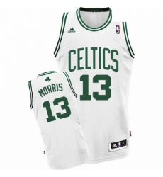 Mens Adidas Boston Celtics 13 Marcus Morris Swingman White Home NBA Jersey 