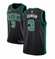 Mens Adidas Boston Celtics 3 Dennis Johnson Swingman Black NBA Jersey Statement Edition