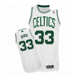 Mens Adidas Boston Celtics 33 Larry Bird Authentic White Home NBA Jersey