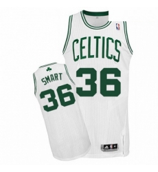 Mens Adidas Boston Celtics 36 Marcus Smart Authentic White Home NBA Jersey