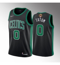 Men's Boston Celtics #0 Jayson Tatum 2022 Black NBA Finals Stitched Jersey