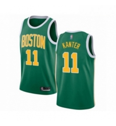 Mens Boston Celtics 11 Enes Kanter Green Swingman Jersey Earned Edition 