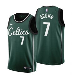 Men's Boston Celtics #7 Jaylen Brown 2022-23 Green City Edition Stitched Jersey