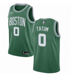 Mens Nike Boston Celtics 0 Jayson Tatum Swingman GreenWhite No Road NBA Jersey Icon Edition 
