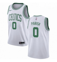 Mens Nike Boston Celtics 0 Robert Parish Authentic White NBA Jersey Association Edition 
