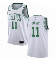 Mens Nike Boston Celtics 11 Kyrie Irving Authentic White NBA Jersey Association Edition 