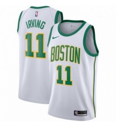 Mens Nike Boston Celtics 11 Kyrie Irving Swingman White NBA Jersey City Edition 