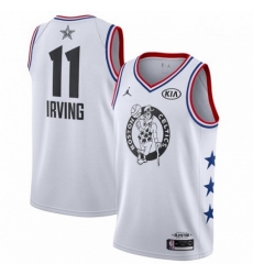 Mens Nike Boston Celtics 11 Kyrie Irving White Basketball Jordan Swingman 2019 All Star Game Jersey 