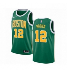 Mens Nike Boston Celtics 12 Terry Rozier Green Swingman Jersey Earned Edition 