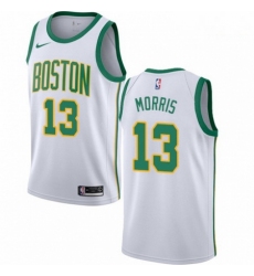 Mens Nike Boston Celtics 13 Marcus Morris Swingman White NBA Jersey City Edition 