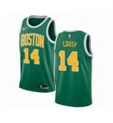 Mens Nike Boston Celtics 14 Bob Cousy Green Swingman Jersey Earned Edition