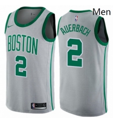 Mens Nike Boston Celtics 2 Red Auerbach Swingman Gray NBA Jersey City Edition