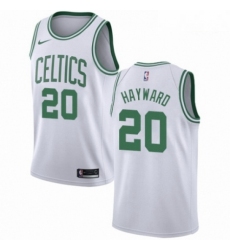 Mens Nike Boston Celtics 20 Gordon Hayward Authentic White NBA Jersey Association Edition 