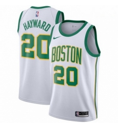 Mens Nike Boston Celtics 20 Gordon Hayward Swingman White NBA Jersey City Edition 