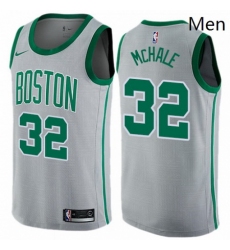 Mens Nike Boston Celtics 32 Kevin Mchale Swingman Gray NBA Jersey City Edition 
