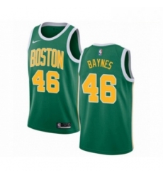Mens Nike Boston Celtics 46 Aron Baynes Green Swingman Jersey Earned Edition 