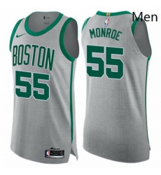 Mens Nike Boston Celtics 55 Greg Monroe Authentic Gray NBA Jersey City Edition 