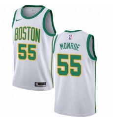 Mens Nike Boston Celtics 55 Greg Monroe Swingman White NBA Jersey City Edition 