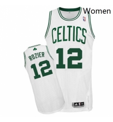 Womens Adidas Boston Celtics 12 Terry Rozier Authentic White Home NBA Jersey 122