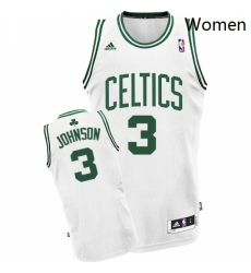 Womens Adidas Boston Celtics 3 Dennis Johnson Swingman White Home NBA Jersey
