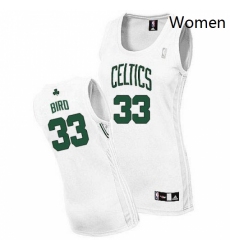 Womens Adidas Boston Celtics 33 Larry Bird Authentic White Home NBA Jersey